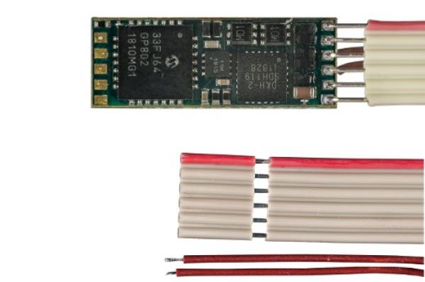 D&H SD05A-1, Fahr und Sounddecoder, mit Flachbandkabel NEM 651, 2. Generation, SX1, SX2, DCC und MM, über 100 Sounds zur Auswahl